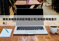 拥有波场技术的区块链公司[波场区块链是什么]